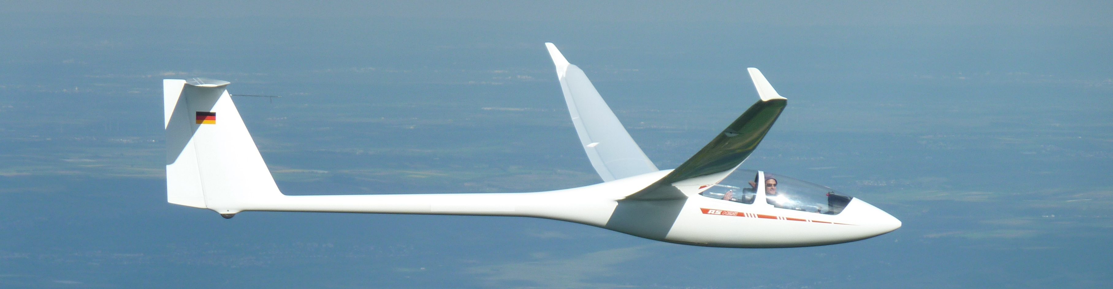 Photo eines Segelflugzeugs im Flug